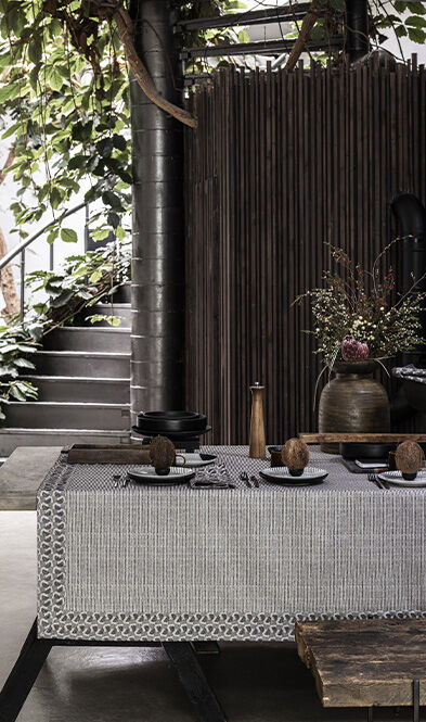 nappe empreintes gris