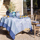 Coated tablecloth Promenade Imp&eacute;riale Blue 175x175 100% cotton, , hi-res image number 0