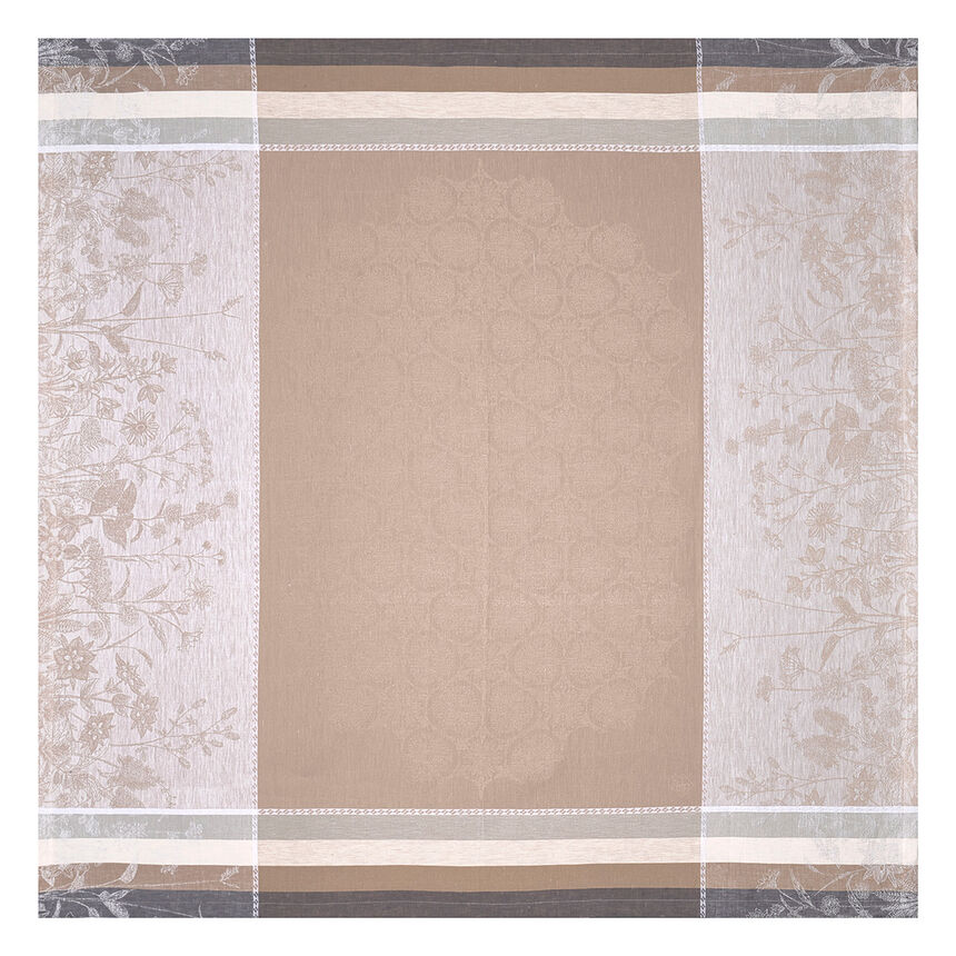 Tablecloth Instant Bucolique Beige 175x175 100% linen, , hi-res image number 1