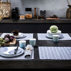 Coated placemat Empreintes Pois Blue 50x36 100% cotton, , hi-res image number 2