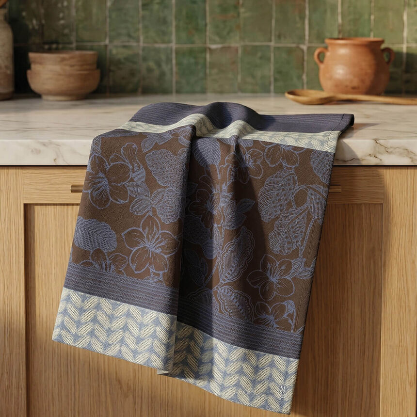 Tea towel Sulawesi Blue 60x80 100% cotton, , hi-res image number 0