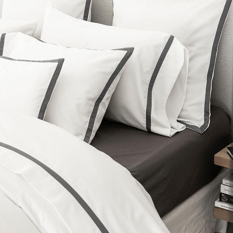 Fitted sheet Palacio Dark grey 90X200X35 100% cotton, , hi-res image number 1