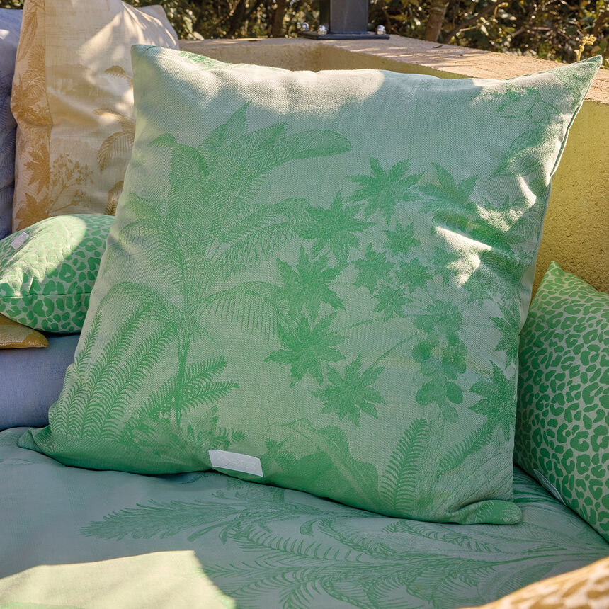 Cushion cover Sinhar&acirc;ja Green 60x60 100% cotton, , hi-res image number 2
