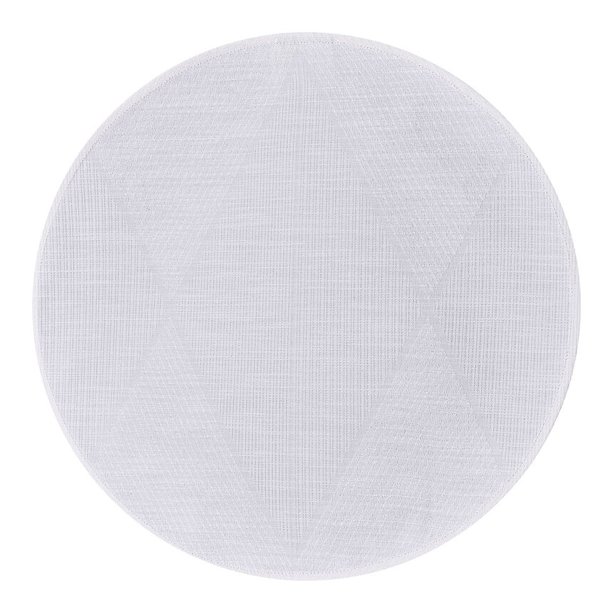Placemat Club Losanges White &Oslash;42 89% cotton / 11% linen, , hi-res image number 0