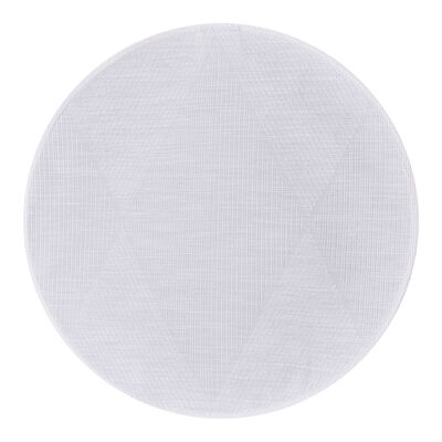 Placemat Club Losanges White Ø42 89% cotton / 11% linen,  Placemat Club Losanges White Ø42 89% cotton / 11% linen