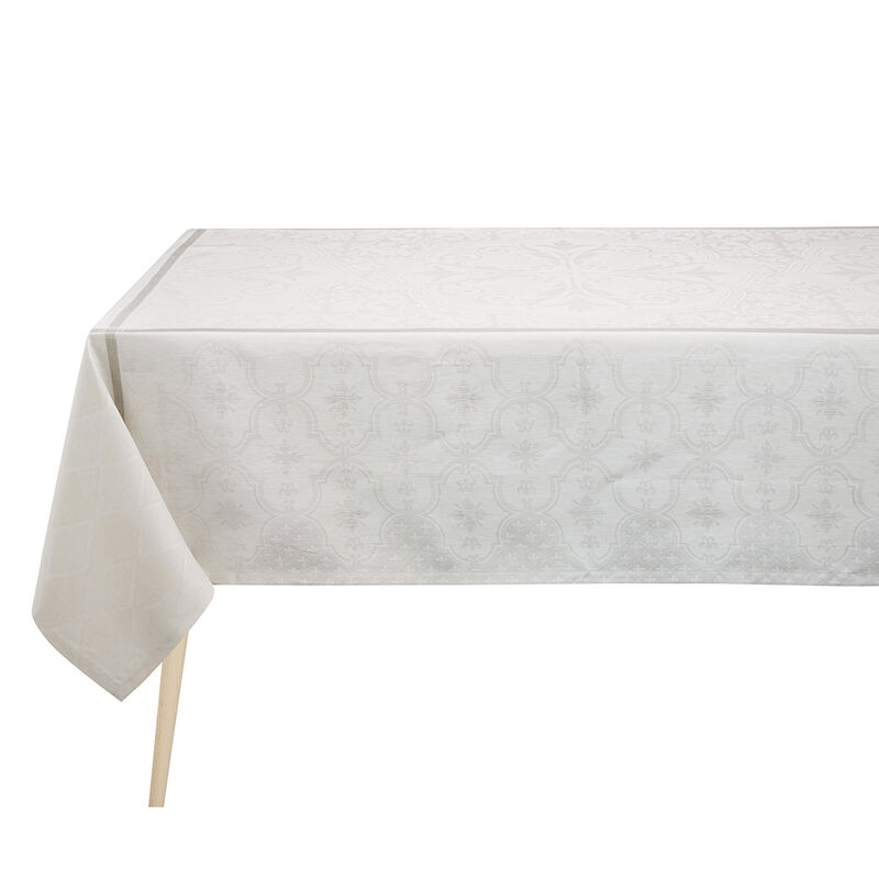 Tablecloth Armoiries Off White 175x175 100% linen, , hi-res image number 0