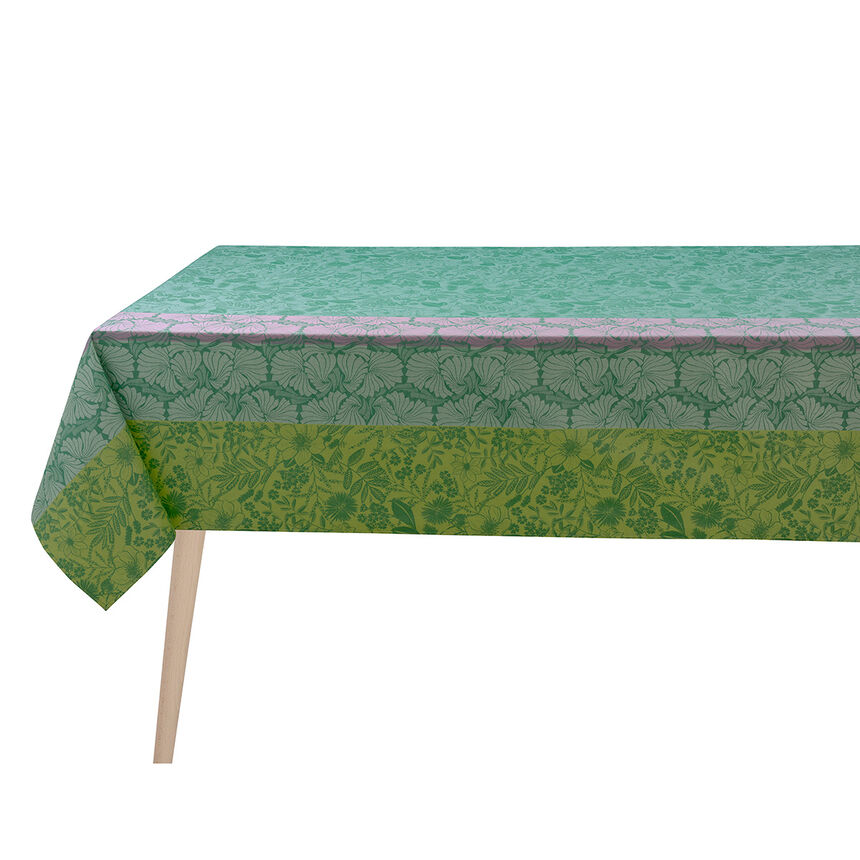 Coated tablecloth Cottage Green 150x260 100% cotton, , hi-res image number 2