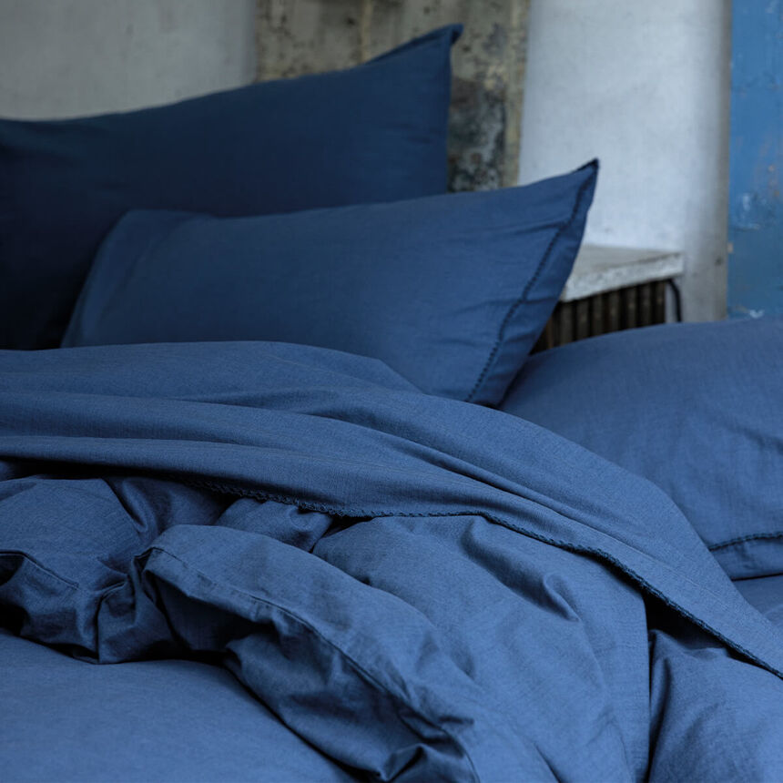 Duvet cover Eclat Blue 135X200 100% cotton, , hi-res image number 3