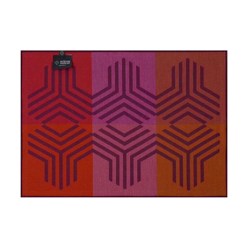 Placemat Kaléidoscope Fusion purple 50x36 100% cotton, , hi-res image number 0