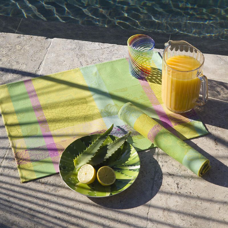 Coated placemat Marie Galante Lemon 52x38 100% cotton, , hi-res image number 0