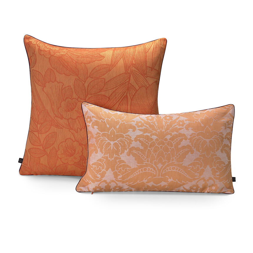Cushion cover Escapade Tropicale Orange 50x30 100% linen, , hi-res image number 0