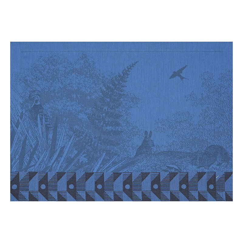 Placemat Forêt enchantée Blue 50x36 100% cotton, , hi-res image number 0