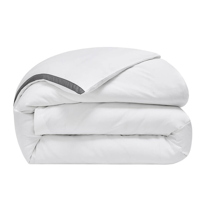 Duvet cover Apparat Dark grey 135X200 100% cotton, , hi-res image number 1