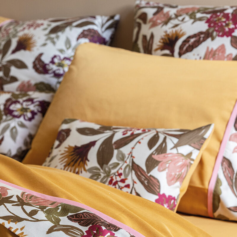 Pillowcase Panache de fleurs Yellow 40X80 100% cotton, , hi-res image number 5
