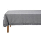 Tablecloth Empreintes Blue 150x150 100% cotton, , hi-res image number 2