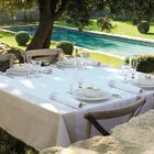 Tablecloth Venezia Ivoire Ivory 175x175 100% cotton, , hi-res image number 0