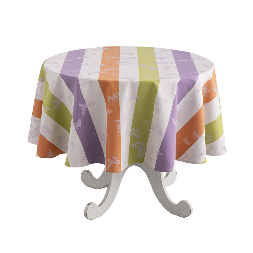 Tablecloth Bal des papillons Purple 175x250 100% cotton, , hi-res image number 2