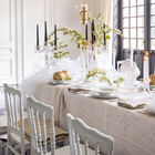 Tablecloth &Eacute;vasion C&eacute;leste Beige 175x175 100% linen, , hi-res image number 1