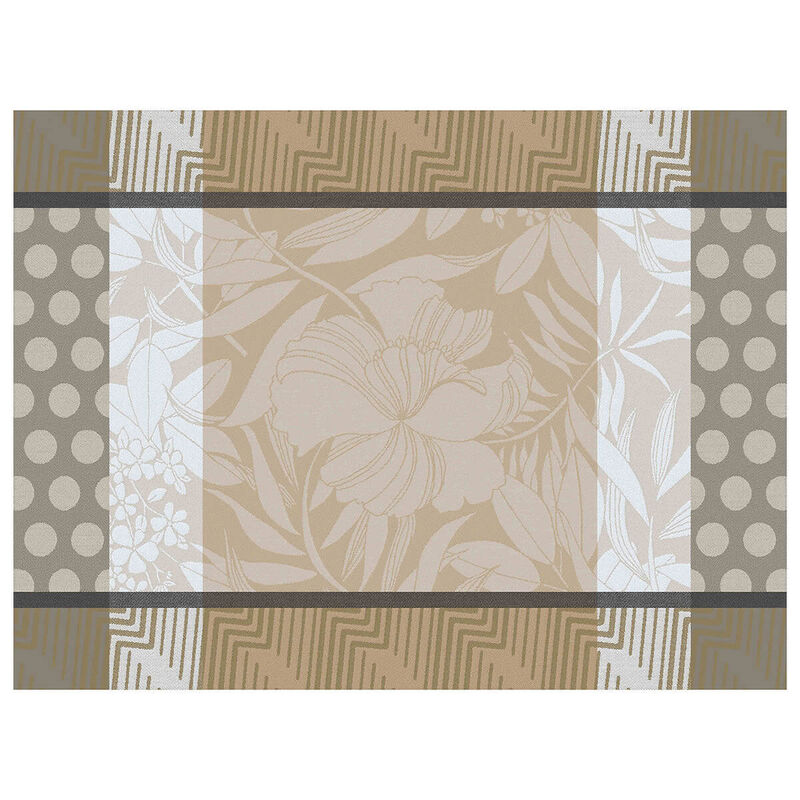 Coated placemat Beige 50x36 100% cotton, , hi-res