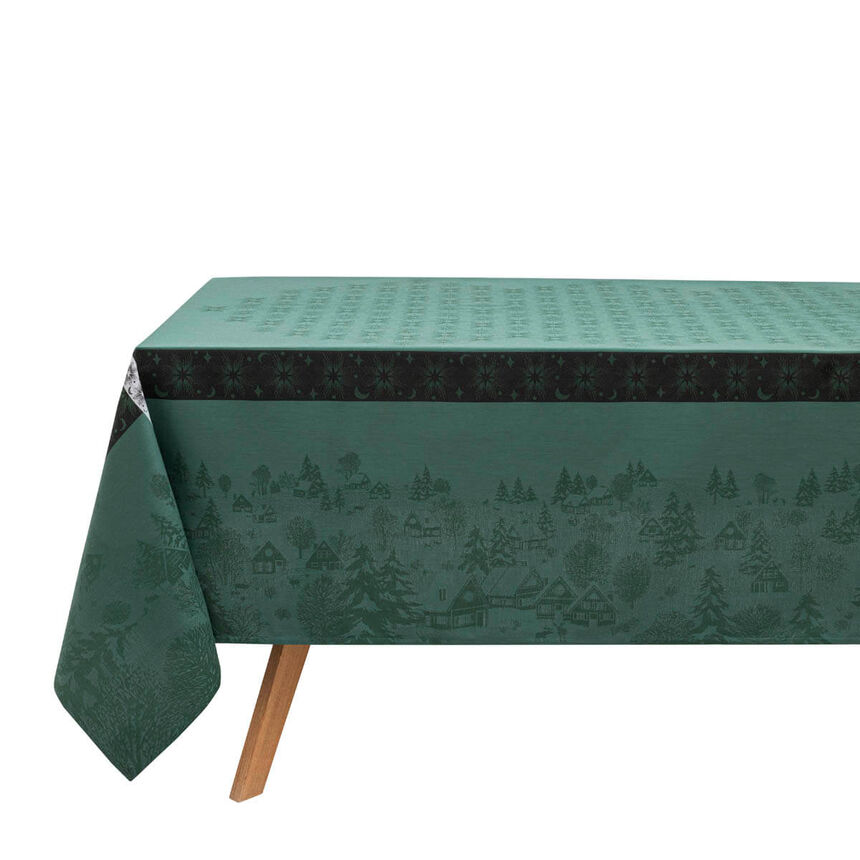 Tablecloth Sous les &eacute;toiles Green 120x120 100% cotton, , hi-res image number 1