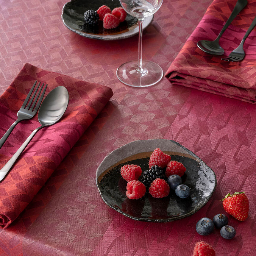 Napkin Caract&egrave;re Red 58x58 100% cotton, , hi-res image number 0