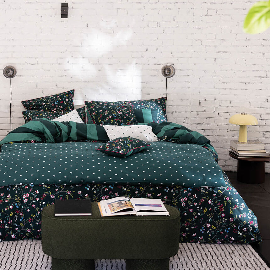 Quilt duvet Vagabonde Green 90X180 100% cotton, , hi-res image number 2