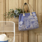 Shoulder bag Paysage Blue  100% cotton, acrylic coating. Garnish: Cattle leather, , hi-res image number 0