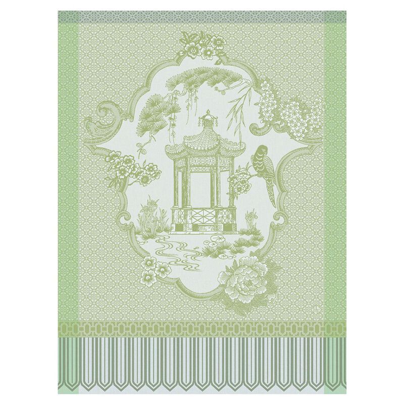 Tea towel Promenade Imp&eacute;riale Green 60x80 100% cotton, , hi-res image number 0