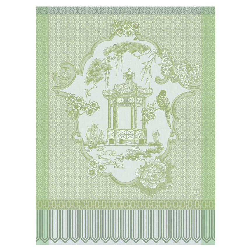 Tea towel Promenade Imp&eacute;riale Green 60x80 100% cotton, , hi-res image number 0