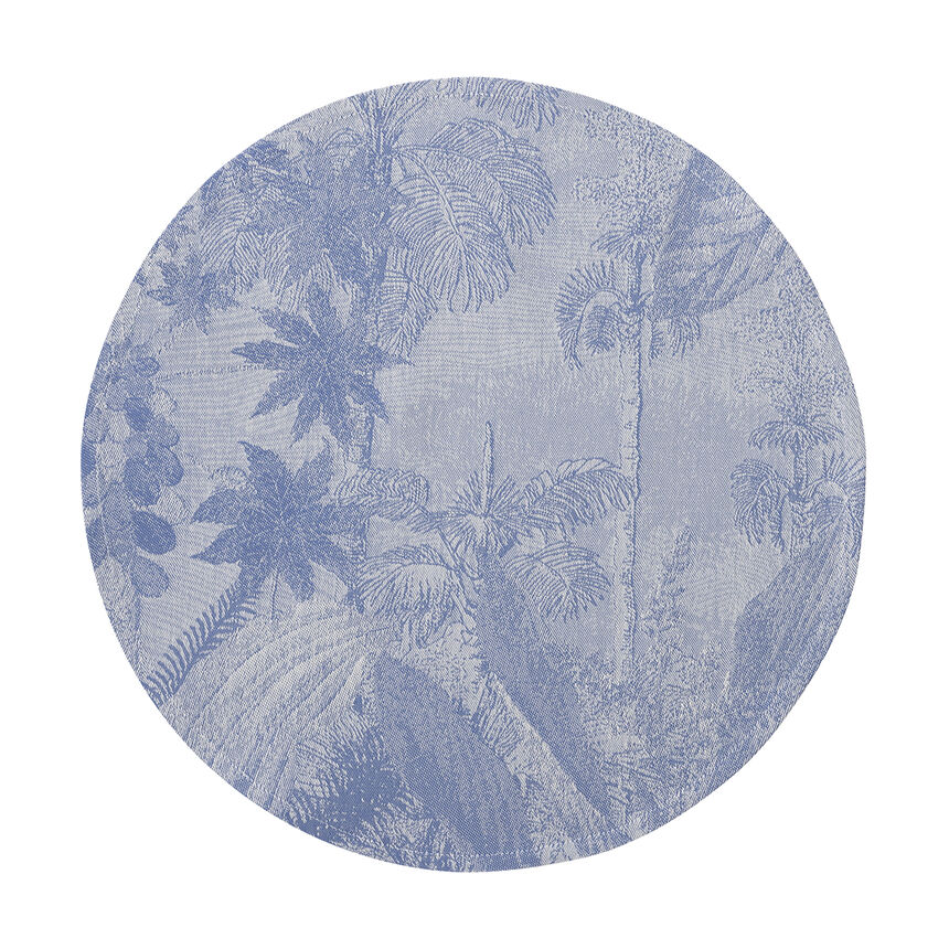 Coated placemat Sinhar&acirc;ja Coated Blue &Oslash;38 100% cotton, , hi-res image number 1