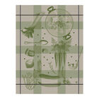 Tea towel Légumes au potager Green 60x80 100% cotton, , hi-res image number 0
