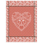 Tea towel Amour Red 60x80 100% cotton, , hi-res image number 1