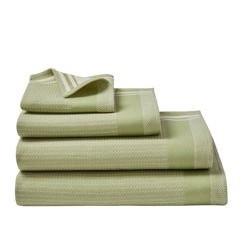 Hand towel Duetto Green 50x100 100% cotton, , hi-res image number 1