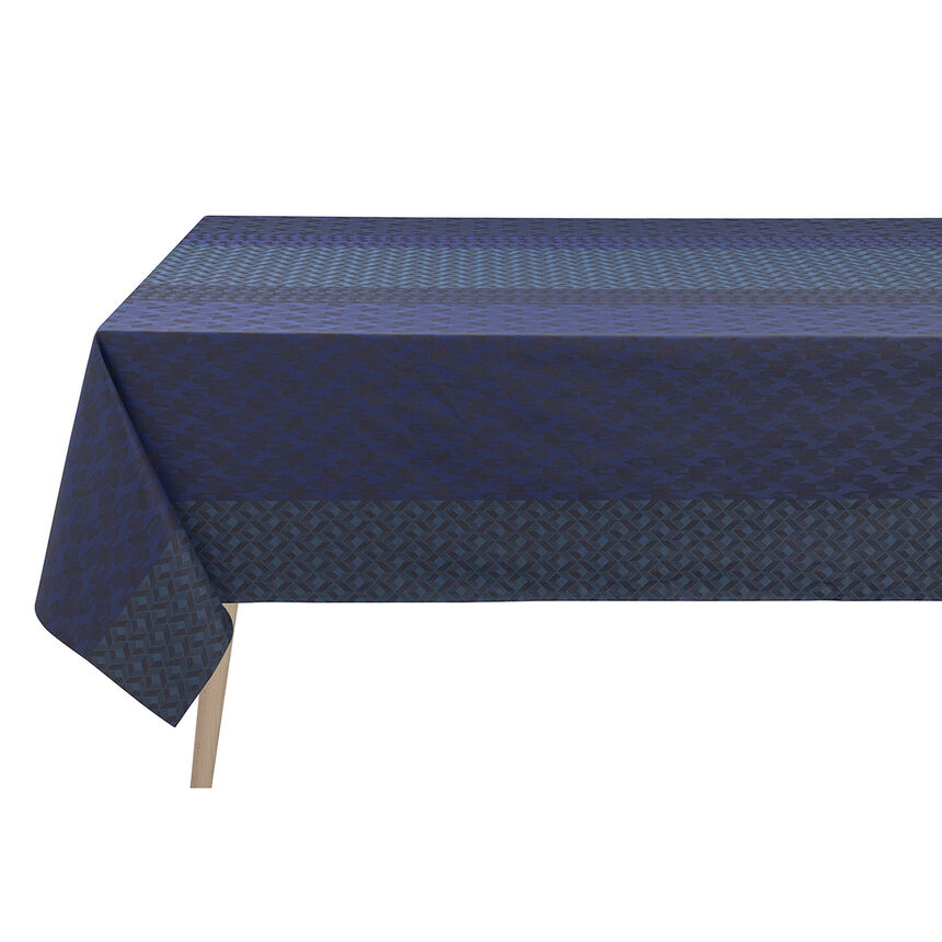 Coated tablecloth Caract&egrave;re Enduit Blue 150x150 100% cotton, , hi-res image number 2