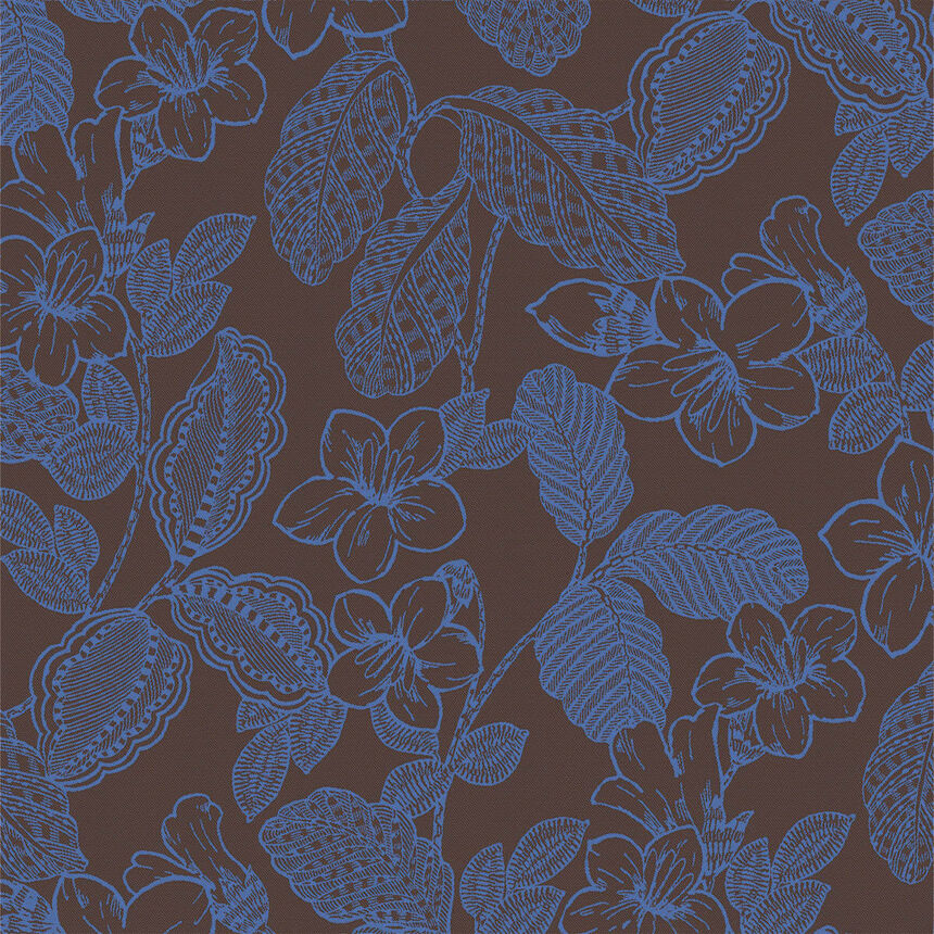Napkin Sulawesi Fleurs Blue 50x50 100% cotton, , hi-res image number 2
