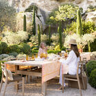 Tablecloth &Eacute;t&eacute; Indien Orange 120x120 100% linen, , hi-res image number 5