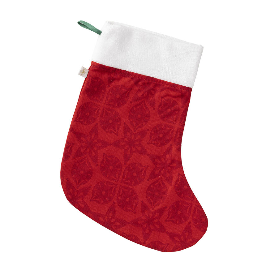 Christmas stocking F&eacute;erie Red Unique size 100% cotton, , hi-res image number 0