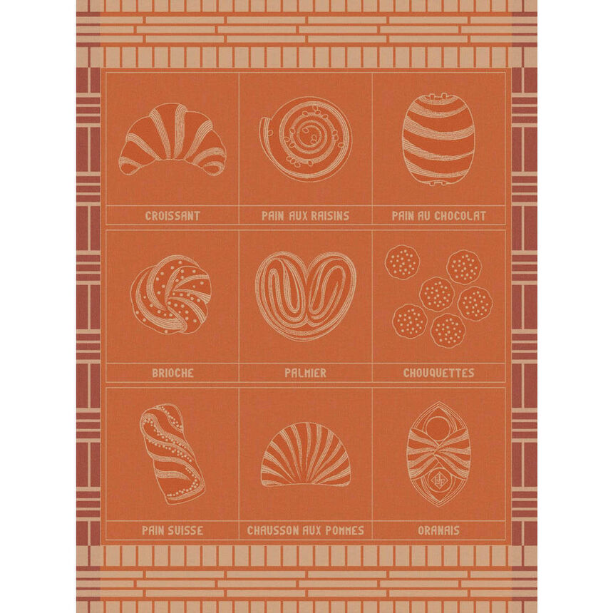 Tea towel Haute viennoiserie Red 60x80 100% cotton, , hi-res image number 1