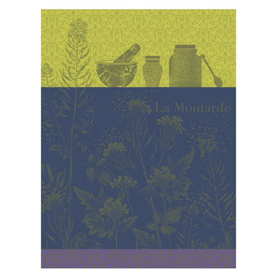Tea towel Moutarde en fleurs Cotton,  Tea towel Moutarde en fleurs Cotton
