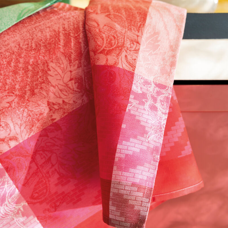 Tea towel Vignoble Pink 60x80 100% cotton, , hi-res image number 1