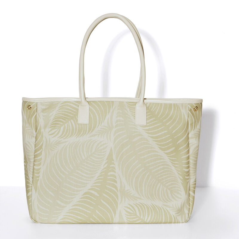 Shoulder bag Palme Green 100% cotton, acrylic coating. Garnish: Cattle leather, , hi-res image number 1