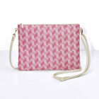 Pouch Picto Pink 20x15 100% cotton, acrylic coating. Garnish: Cattle leather, , hi-res image number 1
