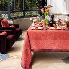 Tablecloth Romance Red 175x175 100% linen, , hi-res image number 4