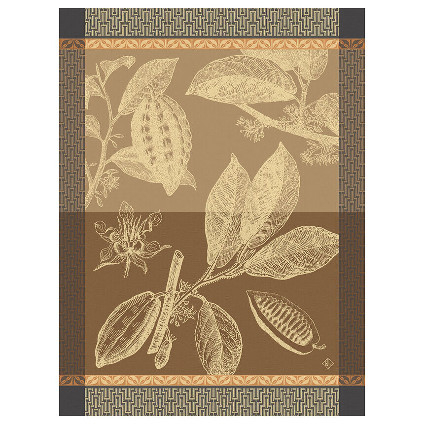 Tea towel Chocolats - F&egrave;ve Brown 60x80 100% cotton, , hi-res image number 1