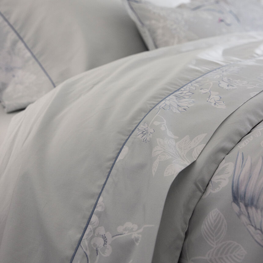 Flat sheet Envol Grey 190X290 100% cotton, , hi-res image number 1