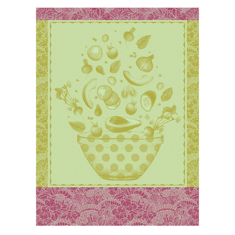 Tea towel Salade d'été Green 60x80 100% cotton, , hi-res image number 0