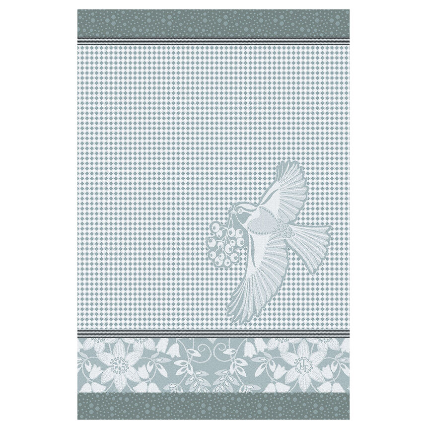 Hand towel Po&eacute;sie d'hiver Blue 54x38 100% cotton, , hi-res image number 1