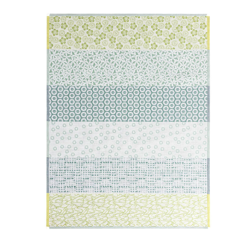 Tea towel Wagara Green 60x80 100% cotton, , hi-res image number 1