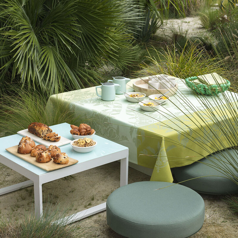 Coated tablecloth Syracuse Green 175x175 100% cotton, , hi-res image number 0