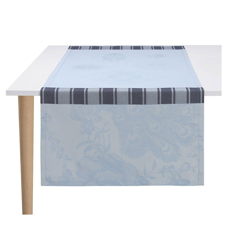 Runner &Agrave; la Fran&ccedil;aise Blue 55x200 100% cotton, , hi-res image number 0